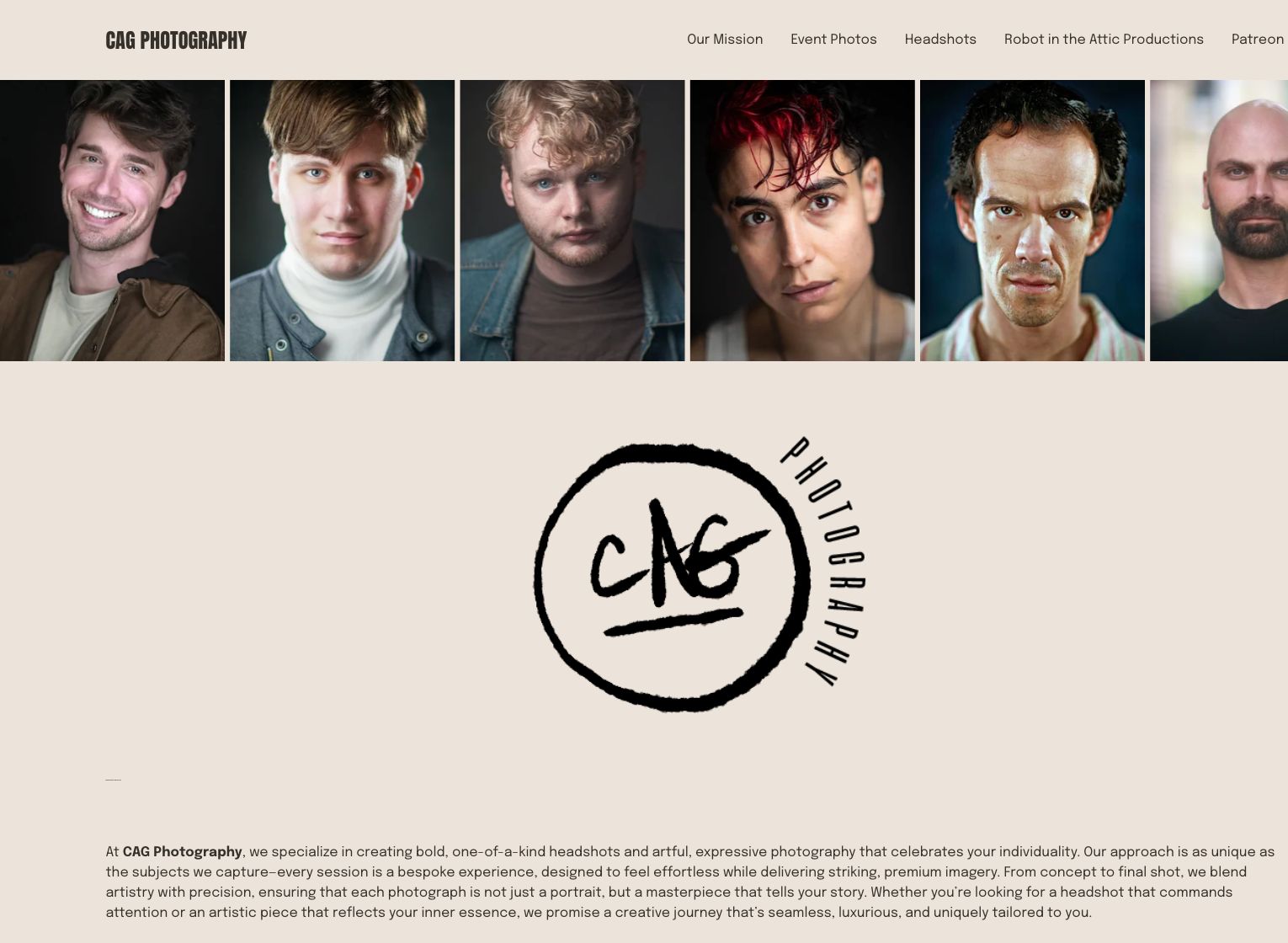 CAG Photography website
